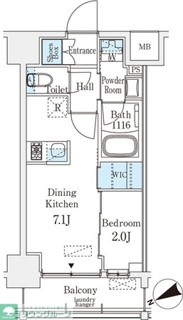 ベルファース八丁堀Westの物件間取画像